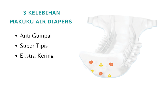 review makuku air diapers anti gumpal popok popok anti gumpal popok menggumpal makuku air diapers ruam popok kulit sensitif kesehatan kulit Popok bayi