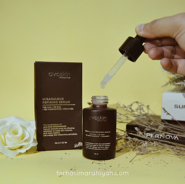 Avoskin Miraculous Refining Serum Review Avoskin Miraculous Refining Serum, Review Skincare, Review Exfoliator serum, Exfoliator rekomendasi untuk kulit berjerawat, Exfoliator untuk kulit berminyak, Exfoliator untuk oily skin, Tips memilih exfoliator, kandungan exfoliator yang aman, exfoliator acne prone skin, exfoliator oily skin, exfoliator untuk kulit berminyak dan berjerawat, niacinamide untuk jerawat, ceramide untuk apa, ceramide untuk kulit lembab, kandungan AHA BHA, niacinamide dalam exfoliator