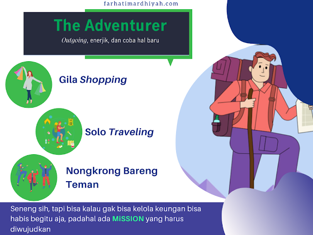 tipe milenial kriteria millenial, tipe millenial, tipe milenial, the adventurer, the visioner,